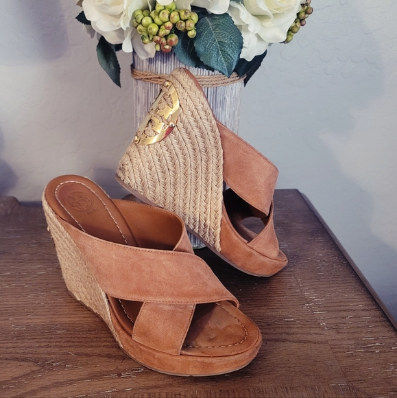 Tory Burch Espradille Wedges Size 7 - Picture 6 of 10
